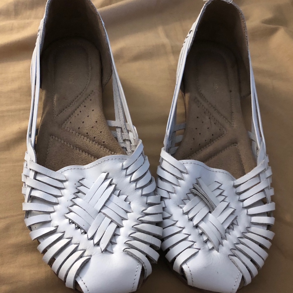White sandals